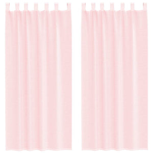 Hellrosa Voile Vorhänge 140x245cm, 2er-Set