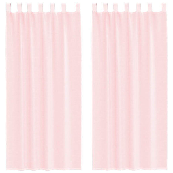 Hellrosa Voile Vorhänge 140x245cm, 2er-Set