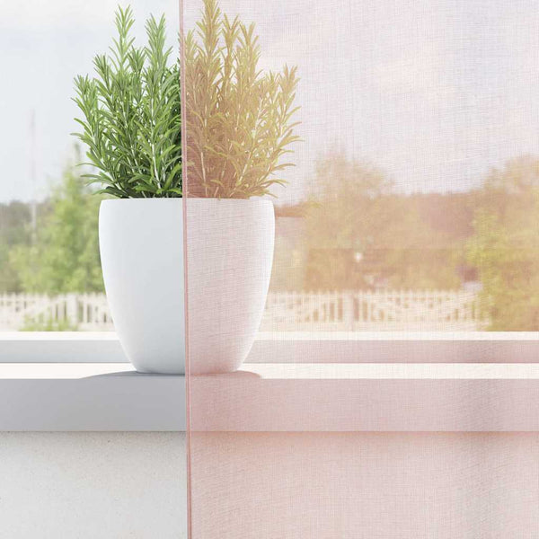Hellrosa Voile Vorhänge 140x245cm, 2er-Set