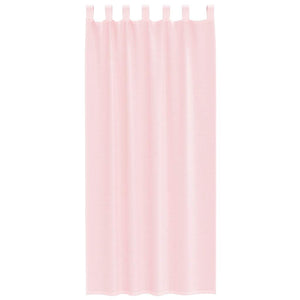 Hellrosa Voile Vorhänge 140x245cm, 2er-Set