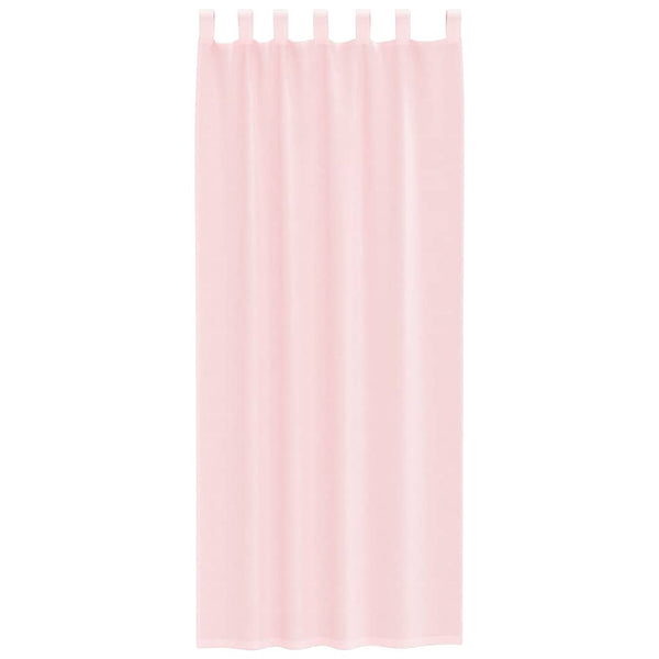 Hellrosa Voile Vorhänge mit Schlaufen, 2 Stk.