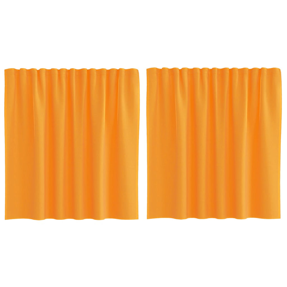 Orange Voile Vorhänge mit Schlaufen, 140x140 cm, 2er-Set