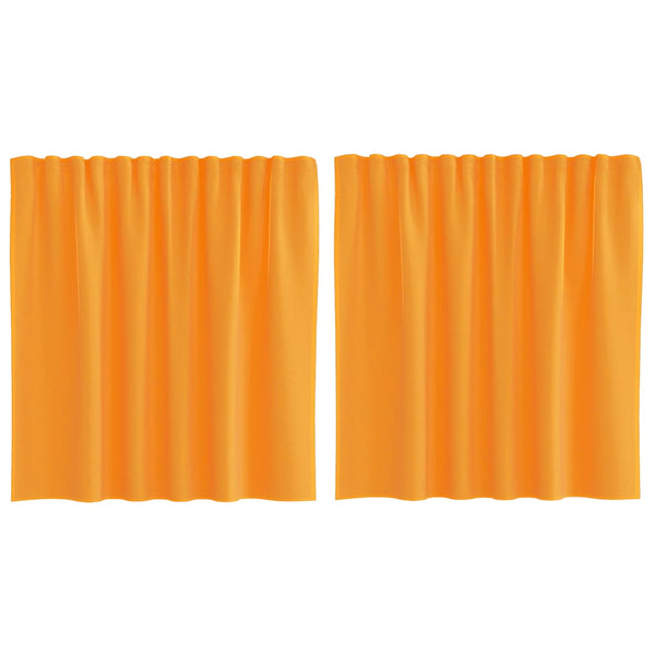 Orange Voile Vorhänge mit Schlaufen, 140x140 cm, 2er-Set