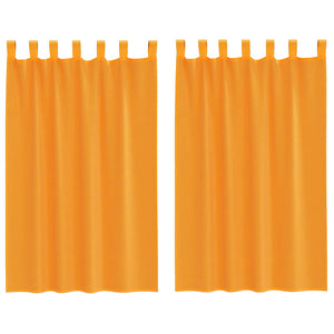 Orange Voile Vorhänge mit Schlaufen, 2 Stk. 140x175 cm