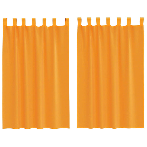 Orange Voile Vorhänge mit Schlaufen, 2 Stk. 140x175 cm