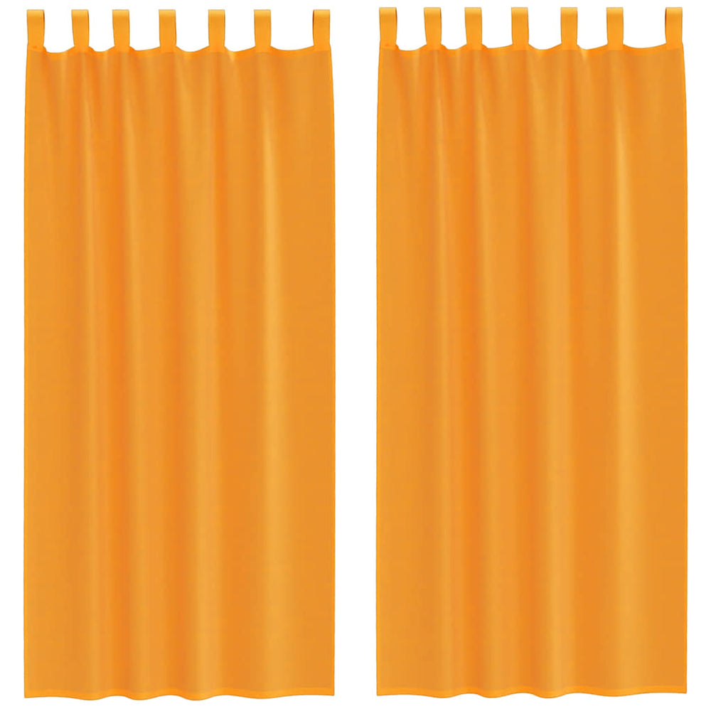 Orange Voile Vorhänge 140x225cm, 2er-Set