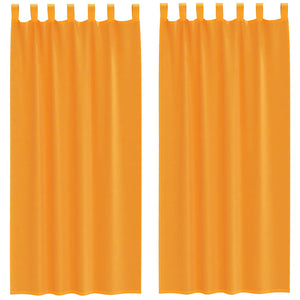 Orange Voile Vorhänge 140x225cm, 2er-Set