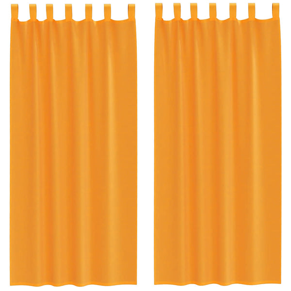 Orange Voile Vorhänge 140x225cm, 2er-Set