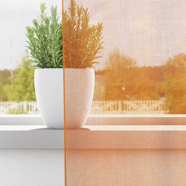 Orange Voile Vorhänge 140x225cm, 2er-Set