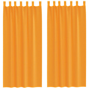 Orange Voile Vorhänge mit Schlaufen, 2er-Set