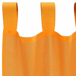 Orange Voile Vorhänge mit Schlaufen, 2er-Set