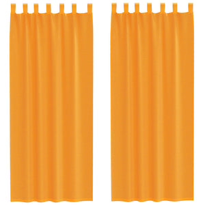Orange Voile Vorhänge 140x260 cm, 2er-Set