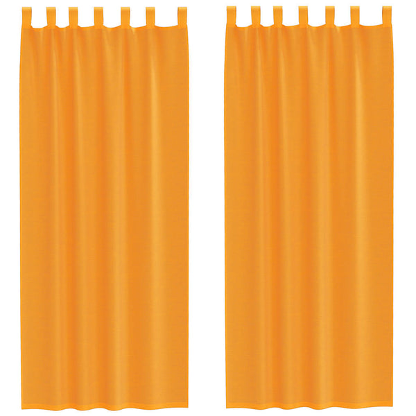 Orange Voile Vorhänge 140x260 cm, 2er-Set