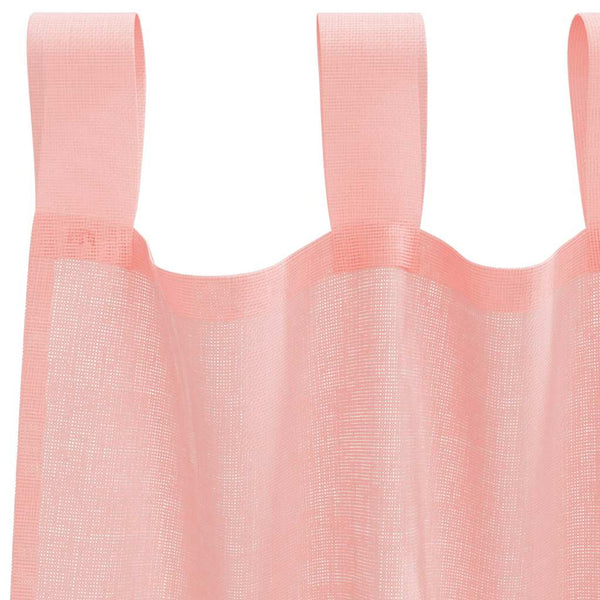 Rosa Voile Vorhänge mit Schlaufen, 140x140 cm, 2er-Set