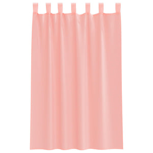 Rosa Voile Vorhänge mit Schlaufen, 2er-Set