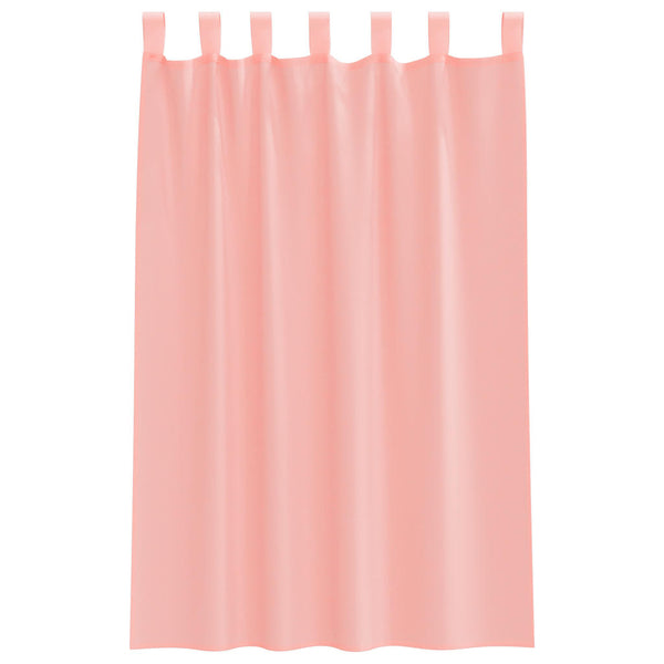 Rosa Voile Vorhänge mit Schlaufen, 2er-Set