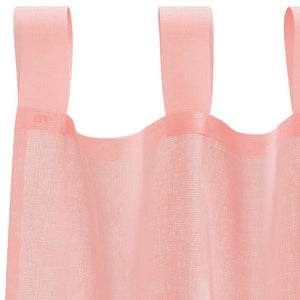 Rosa Voile Vorhänge mit Schlaufen, 2er-Set