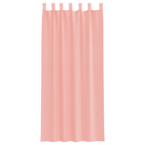 Rosa Voile Vorhänge mit Schlaufen, 2 Stk. 140x225 cm