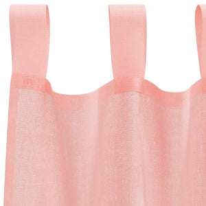 Rosa Voile Vorhänge mit Schlaufen, 2 Stk. 140x225 cm
