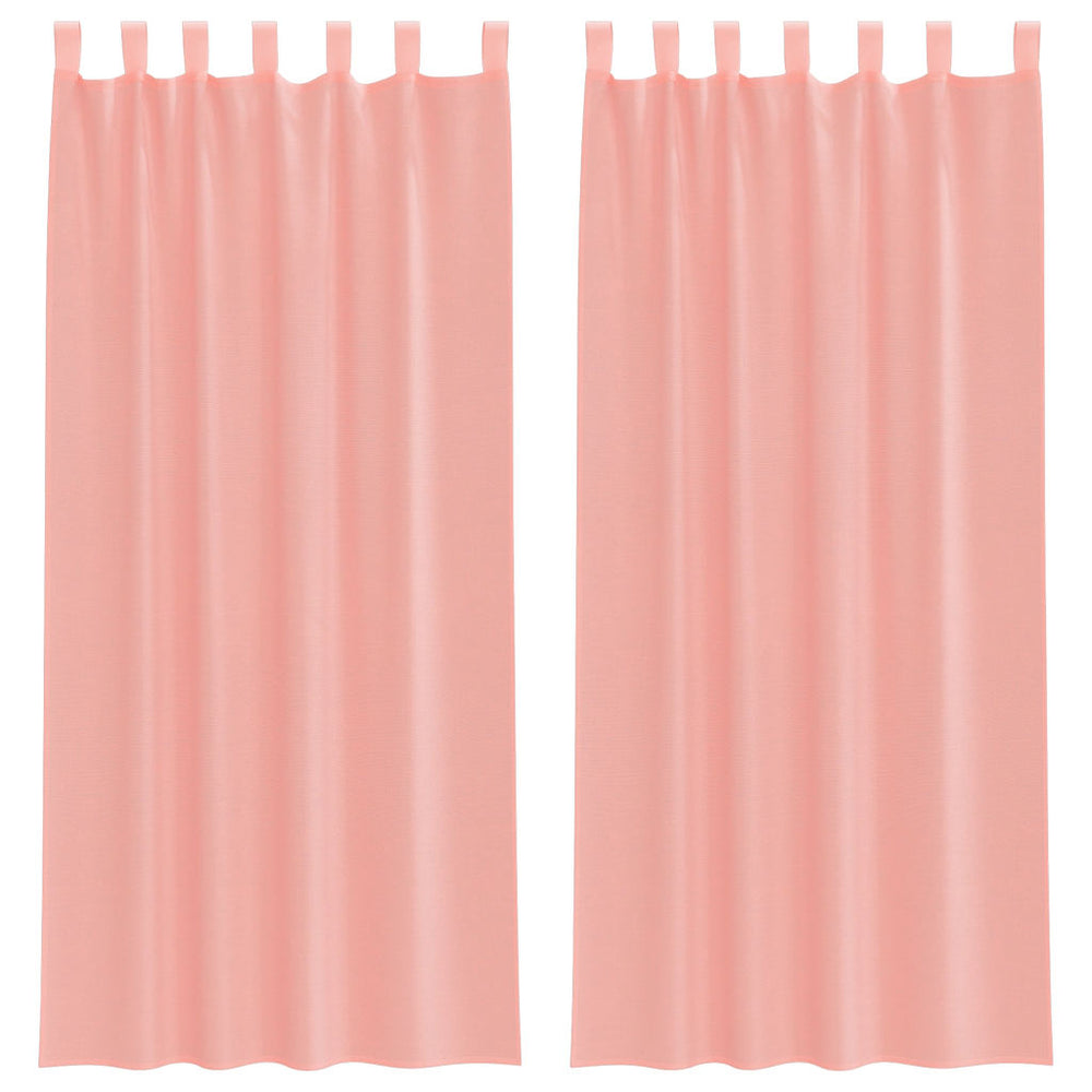 Rosa Voile Vorhänge 140x245 cm, 2er-Set