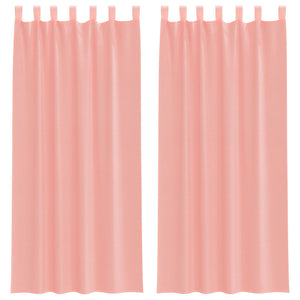 Rosa Voile Vorhänge 140x245 cm, 2er-Set