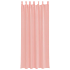 Rosa Voile Vorhänge mit Schlaufen, 2er-Set