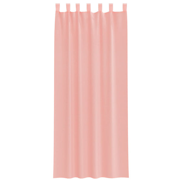 Rosa Voile Vorhänge mit Schlaufen, 2er-Set