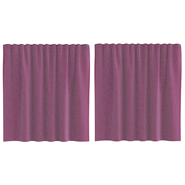 Lila Voile Vorhänge mit Schlaufen 140x140cm, 2er-Set