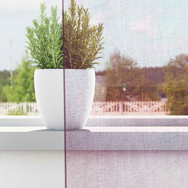 Lila Voile Vorhänge mit Schlaufen 140x140cm, 2er-Set
