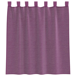 Lila Voile Vorhänge mit Schlaufen 140x140cm, 2er-Set