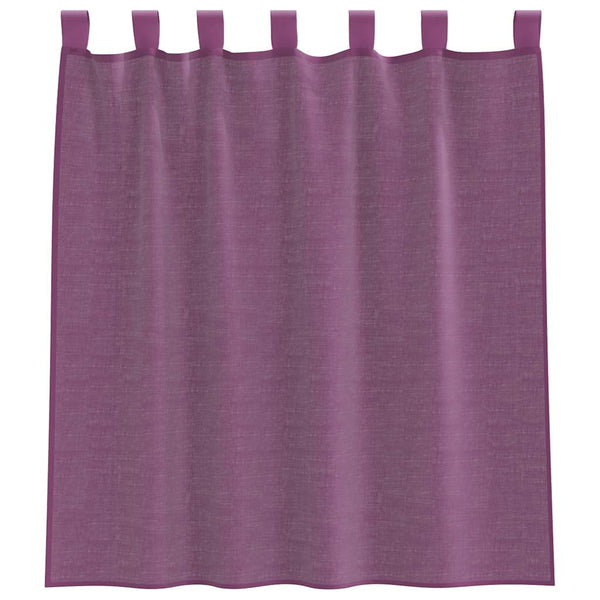 Lila Voile Vorhänge mit Schlaufen 140x140cm, 2er-Set