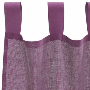 Lila Voile Vorhänge mit Schlaufen 140x140cm, 2er-Set