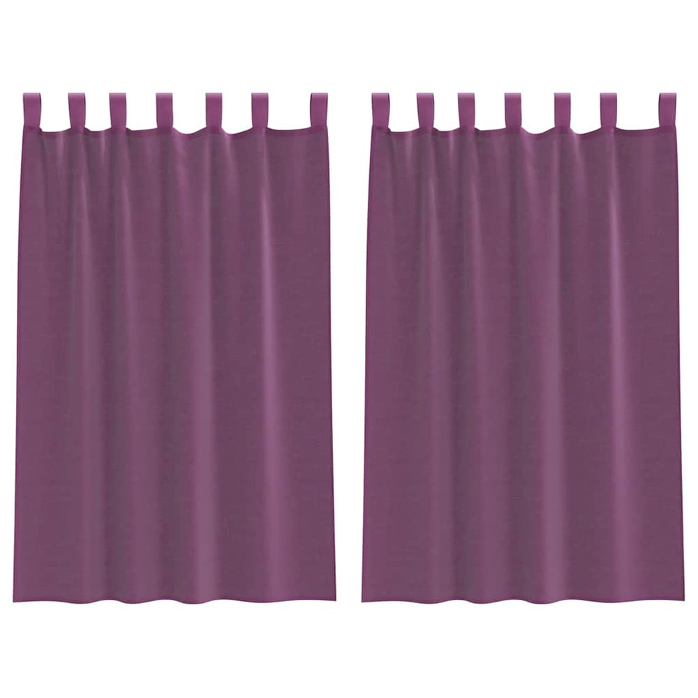 Violette Voile Vorhänge mit Schlaufen 140x175cm, 2er-Set