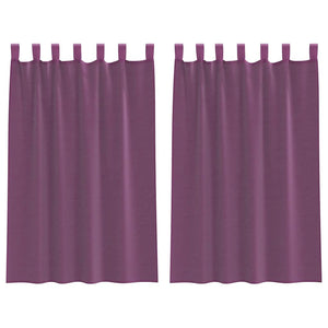 Violette Voile Vorhänge mit Schlaufen 140x175cm, 2er-Set