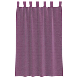 Violette Voile Vorhänge mit Schlaufen 140x175cm, 2er-Set