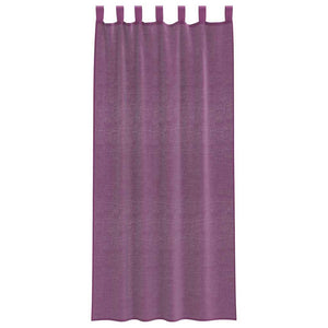 Violette Voile Vorhänge mit Schlaufen, 140x225 cm, 2er-Set