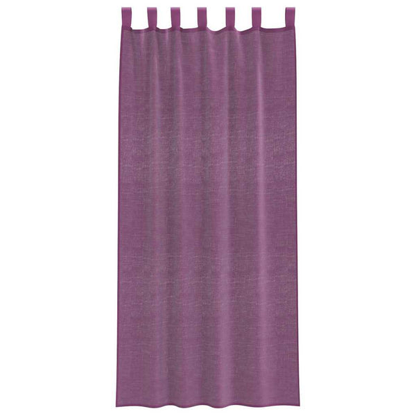 Violette Voile Vorhänge mit Schlaufen, 140x225 cm, 2er-Set