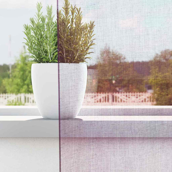 Lila Voile Vorhänge mit Schlaufen 140x245cm, 2er-Set