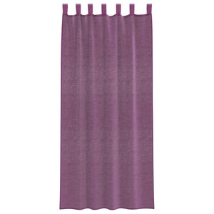 Lila Voile Vorhänge mit Schlaufen 140x245cm, 2er-Set