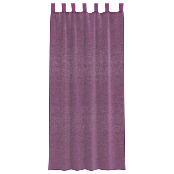 Lila Voile Vorhänge mit Schlaufen 140x245cm, 2er-Set