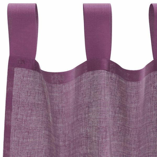 Lila Voile Vorhänge mit Schlaufen 140x245cm, 2er-Set