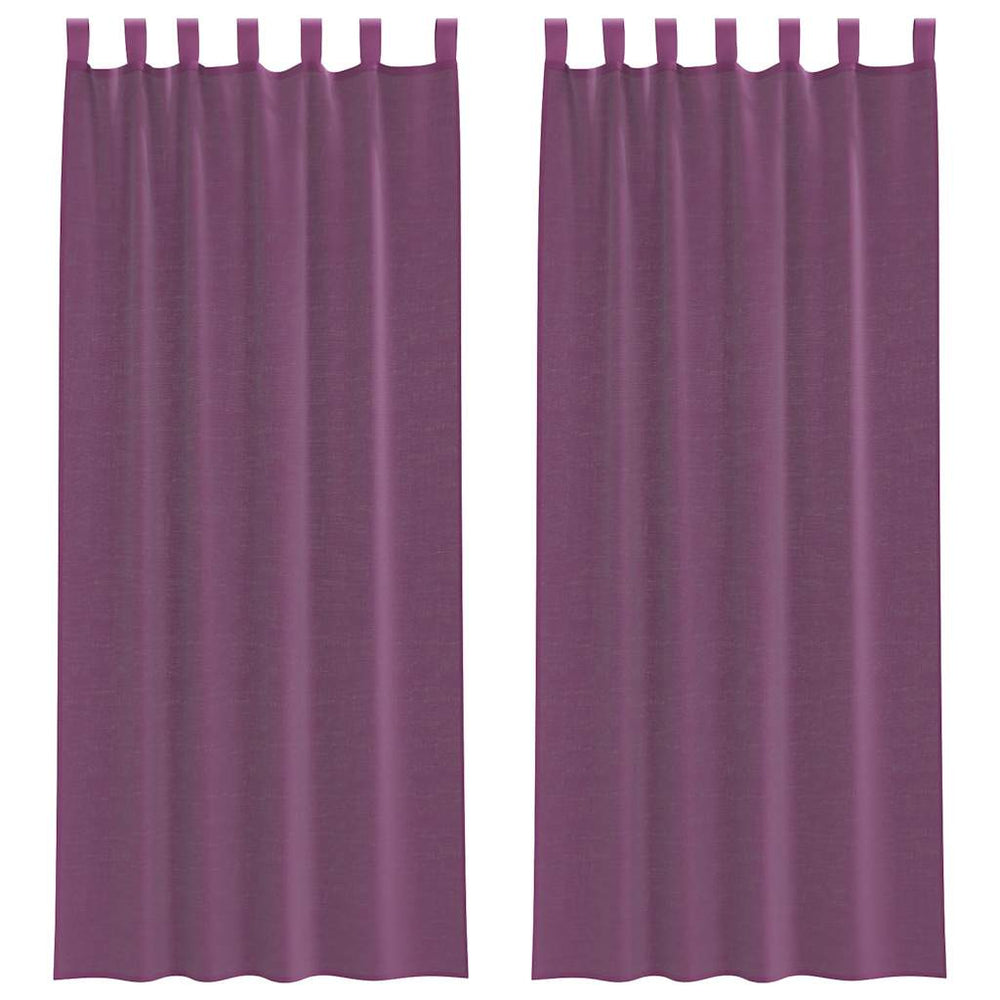 Lila Voile Vorhänge 140x260 cm, 2er-Set