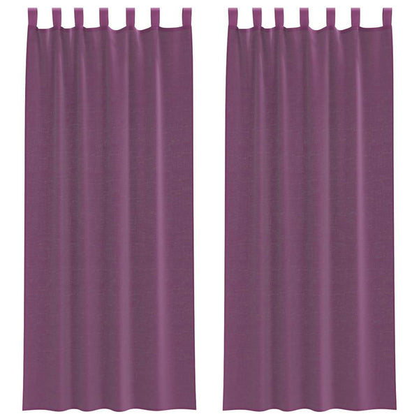 Lila Voile Vorhänge 140x260 cm, 2er-Set