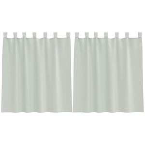 Hellgraue Voile-Vorhänge mit Schlaufen, 140x140 cm, 2er-Set