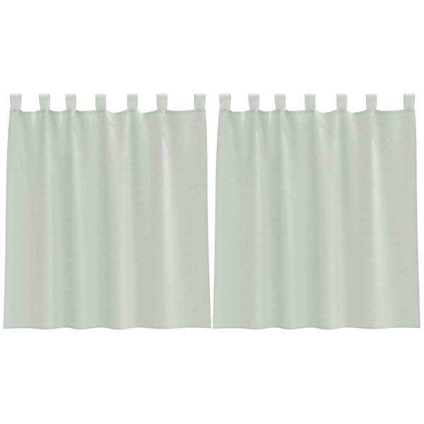 Hellgraue Voile-Vorhänge mit Schlaufen, 140x140 cm, 2er-Set