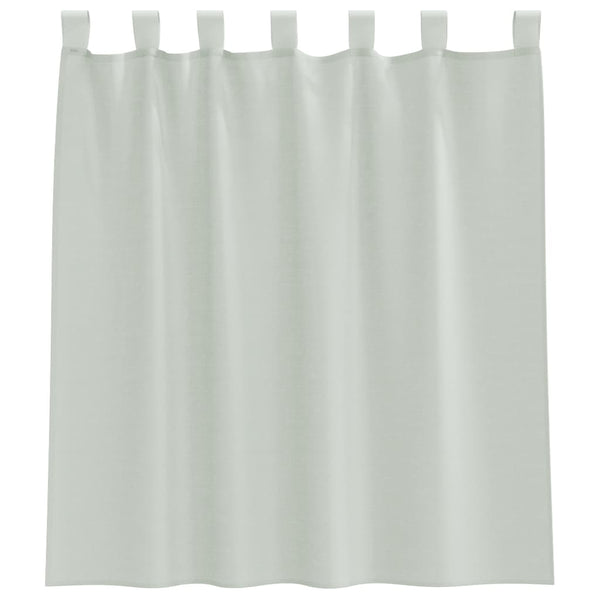 Hellgraue Voile-Vorhänge mit Schlaufen, 140x140 cm, 2er-Set