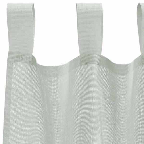Hellgraue Voile-Vorhänge mit Schlaufen, 140x140 cm, 2er-Set