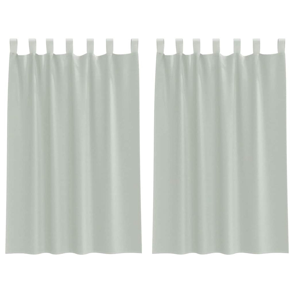 Hellgraue Voile Vorhänge mit Schlaufen, 140x175cm, 2er-Set