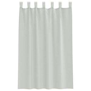 Hellgraue Voile Vorhänge mit Schlaufen, 140x175cm, 2er-Set