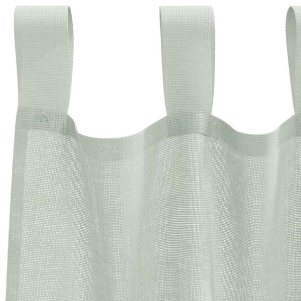 Hellgraue Voile Vorhänge mit Schlaufen, 140x175cm, 2er-Set